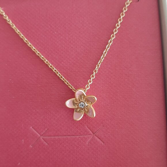 TED BAKER - Braddie Blossom Pendant Necklace - Pink - Picture 2 of 5